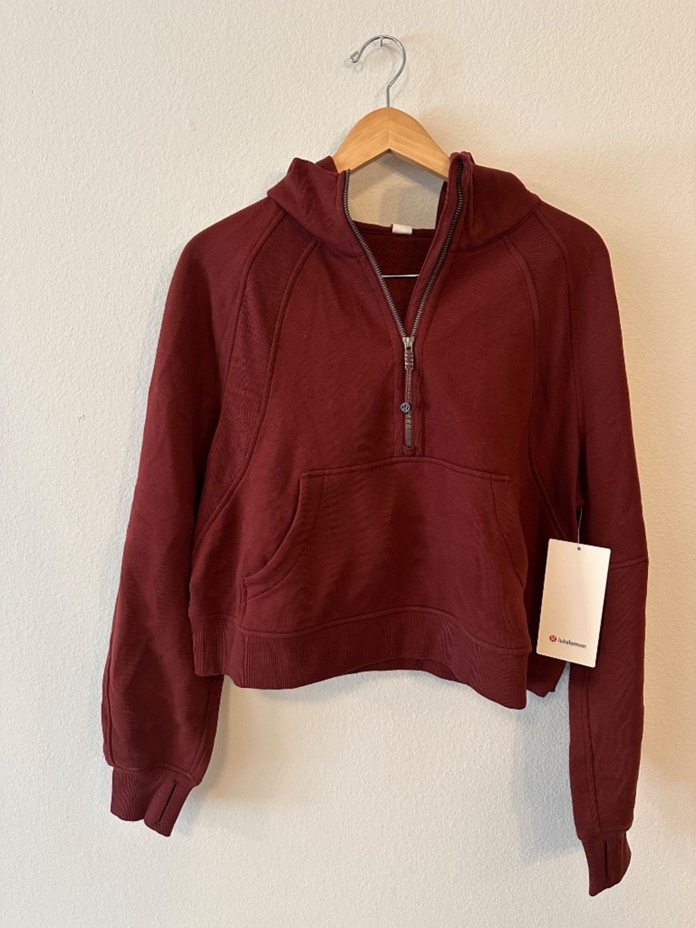 Lululemon Scuba Oversized Half-Zip Hoodie Rockwood Orange M/L NWT